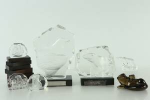 PARTI med konstglas, 7 st, bl.a. Mats Jonasson, Paul Hoff