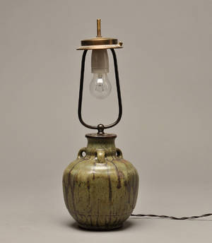 Kgl. P. Bordlampe af stentøj, ca. 1930