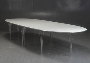 Piet Hein Bruno Mathsson. Super Ellipse spisebordkonferencebord, 420 x 140 cm 2