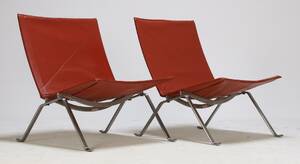 Poul Kjærholm 1929-1980 Et par PK22 loungestole 2
