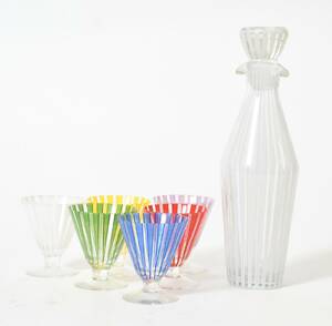 Glas, samt karaff, Strikt Bengt Orup