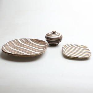 INGRID ATTERBERG. 3 Delar, Spiral Upsala Ekeby.