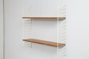 VÄGGHYLLA, teak, stringmodell, 1960-tal