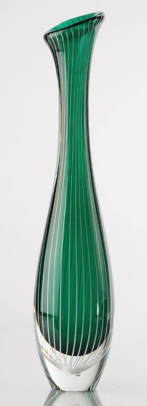 Vicke Lindstrand 1904-1983 for Kosta Vase Zebra