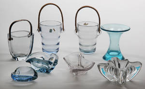 En samling moderne glas, heriblandt Holmegaard, Bacarat, Strømberg mfl. 8