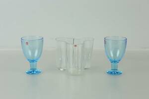 ALVAR AALTO, skål, Savoy samt KERTTU NURMINEN, vinglas, 2 st, Verna, IIttala