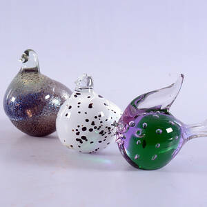 FIGURINER, 3 st, glas, bl a Polar Glasbruk, Haparanda.