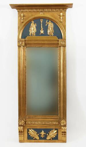 Spegel, Empire, J.W.Muhr Spegelmakare i Gävle 1779-1827