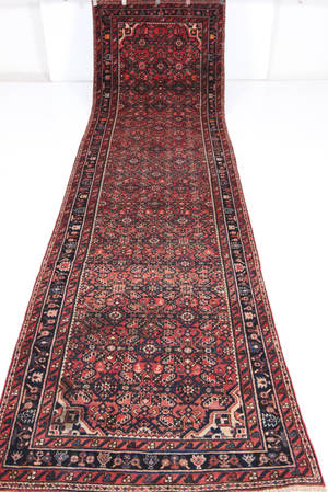 Persisk handknuten gallerimatta old Hosseinabad 400x105 cm