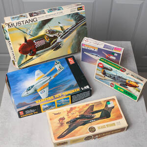 BYGGSATSER, 5 st, Stridsflyg, bl.a Revell