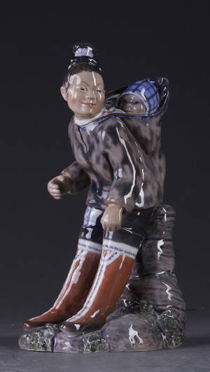 Dahl-Jensen. Figur, porcelæn 1227 II sort.