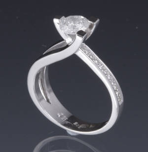 Diamantring, ca. 0.82 ct Denne auktion er annulleret - se nu vare 1911353