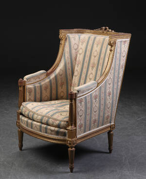 Bergère lænestol. Louis seize stil.