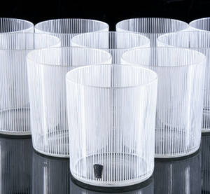 SELTERGLAS, 10 st, Stripe, Bengt Orup, Johansfors.