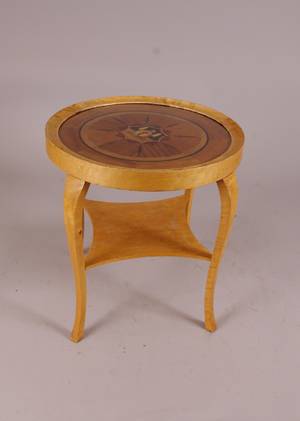 Rökbord med intarsia, 193040-tal
