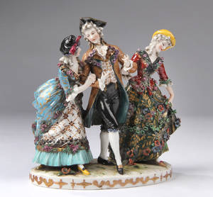 Napoli figur af porcelæn