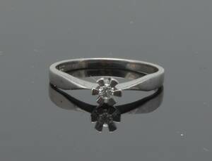 Jens J. Aagaard, Solitairering med brillant på ca. 0.05 ct. 8 kt. hvidguld