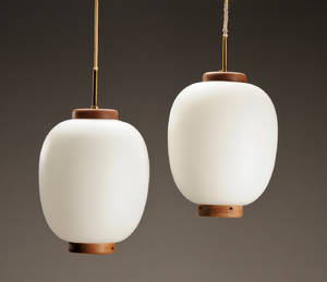 Bent Karlby. To glaspendler Teak-Kina 2