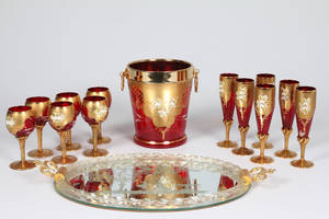 Murano 12 glas, bakke og flaskekøler 14.