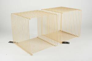 Verner Panton. Limited Edition Wire Cube i farven Matt Gold. 2