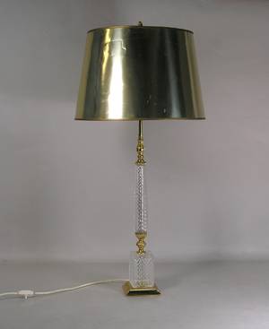 Hohe Tischlampe mit Glasschaft Die Auktion ist annulliert - siehe Ware 1921797
