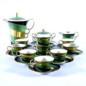 KAFFESERVIS, 22 delar, porslin, Epiag, Tjeckoslovakien.