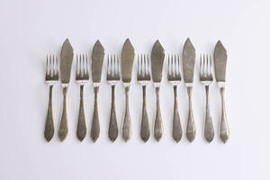 Fiskbestick, 12 delar, nysilver