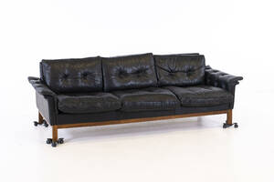 Soffa, 3-sits, IKEA, Kardinal, skinn, ca 1960-tal
