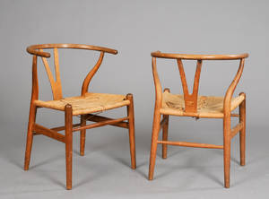 Hans J. Wegner. Par Y-stole af eg, model CH-24 2