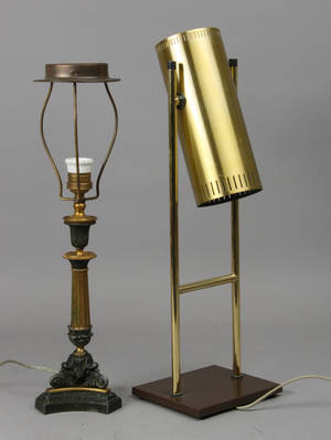 Jo Hammerborg. Trombone bordlampe samt ældre bordlampe 2