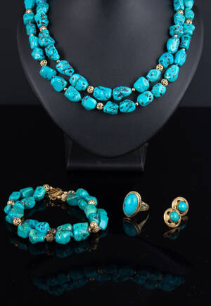Türkis Schmuck-set 4