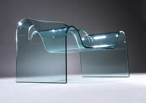 Cini Boeri Tomu Katayanagi for Fiam Italia, Loungestol, model Ghost.