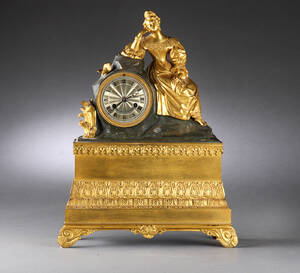 Guyerdet. Aîné, Paris. Louis Philippe kaminur af bronze, ca. 1830