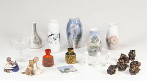 Bing Grøndahl Royal Copenhagen. Samling figurer, vaser m.m. 20