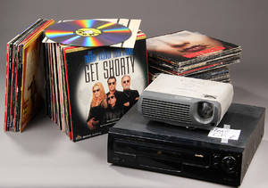 PALDISC CLD-S315 LD-Player Laserdisc og Mitsubishi projekter samt 90 LD plader. 92