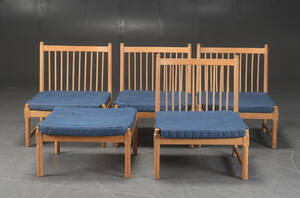 Børge Mogensen. Modulstolesofa med skammel, model 4290 5