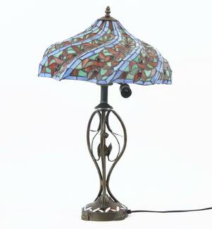 Bordslampa, Tiffany-stil, modern tillverkning