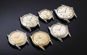 Tissot. Seks vintage herrearmbåndsure, 1950erne 6
