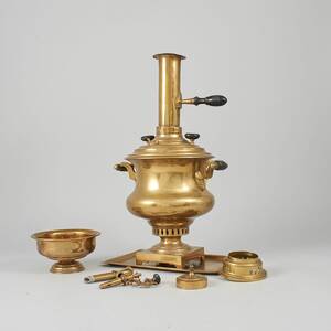 Samovar, med tillbehör