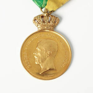 MEDALJ, Guld, 31.6g, Gustaf V