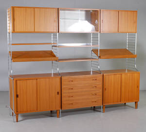 Nils Kajsa Strinning. Stringhylla, teak, Continental