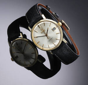 Omega Seamaster De Ville. Vintage herreur i stål med guldkappe, 1960erne