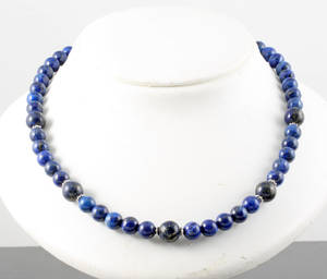 Lapis lazulli necklace silver necklace
