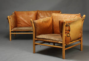 Arne Norell. To-pers. sofa samt lænestol 2