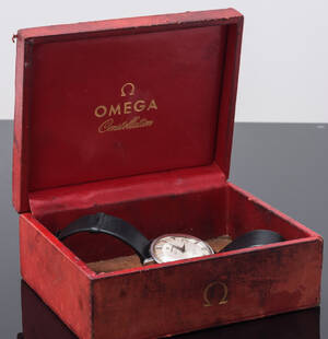 Omega Omega Automatic, herrearmbåndsur, model Constellation i Omega Constellation æske