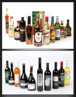 Samling spiritus samt vin. 22