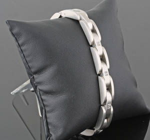 Stainless steel diamond bracelet approx. 0.10ct