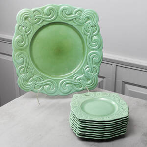 FRUKTSERVIS för 9 personer, art deco, Gefle, 1930-tal