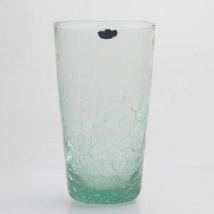 TURE BERGLUND. Vas, grönt glas, Stockholms glasbruk.