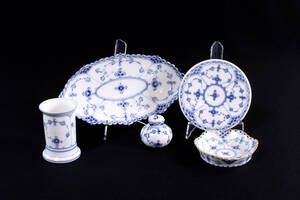 Servisdelar, 5 st, Musselmalet, Royal Copenhagen